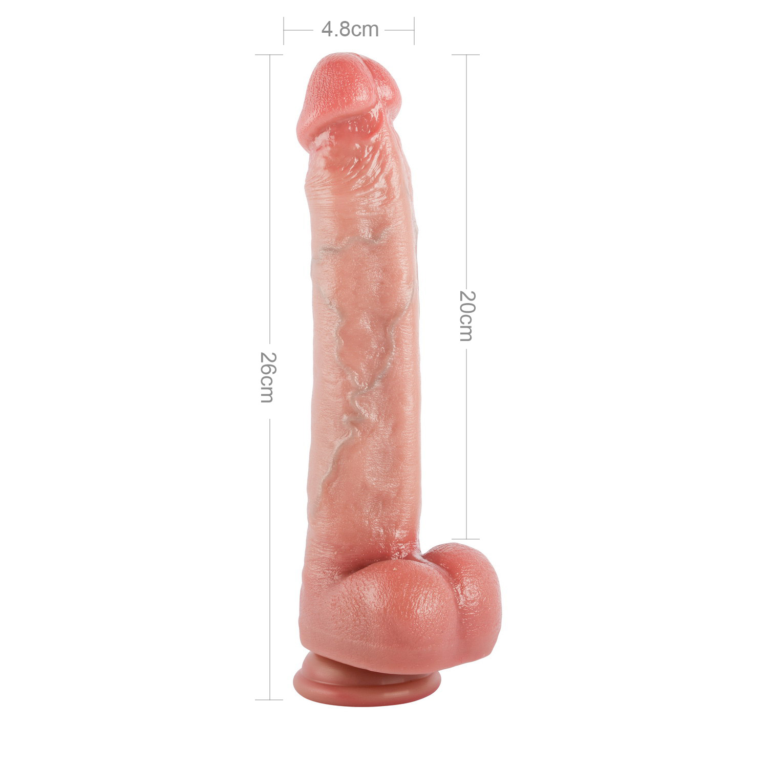 (image for) 10.2” Dual-Layered Nature-Feel Silicone Dildo-King Sized