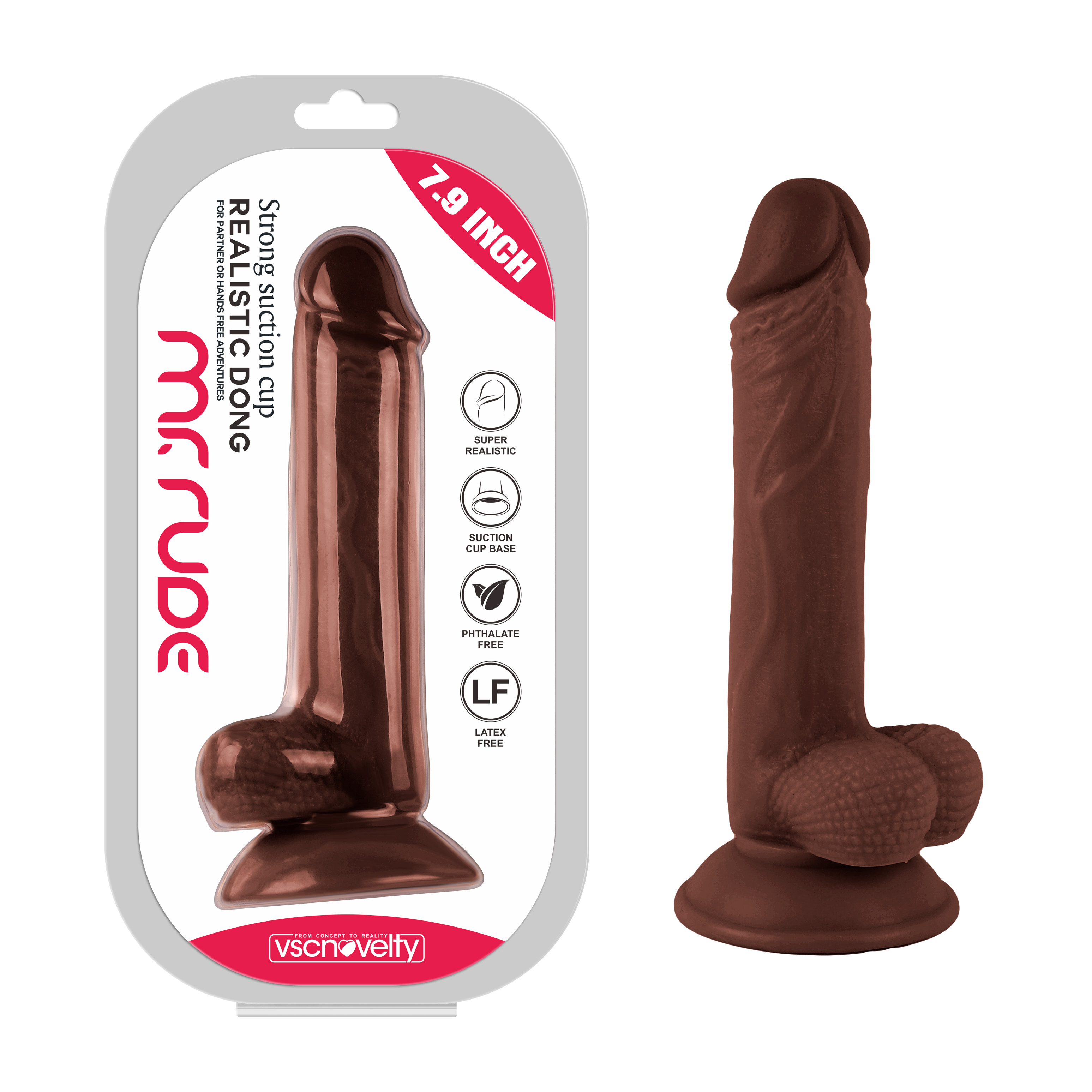 (image for) Mr. Rude 7.9" Realistic Testicle Dong