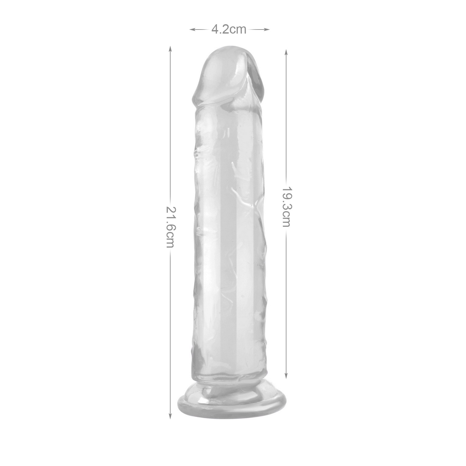 (image for) 8.5 " Mr. Rude -Crystal Jellies Realistic Dildo