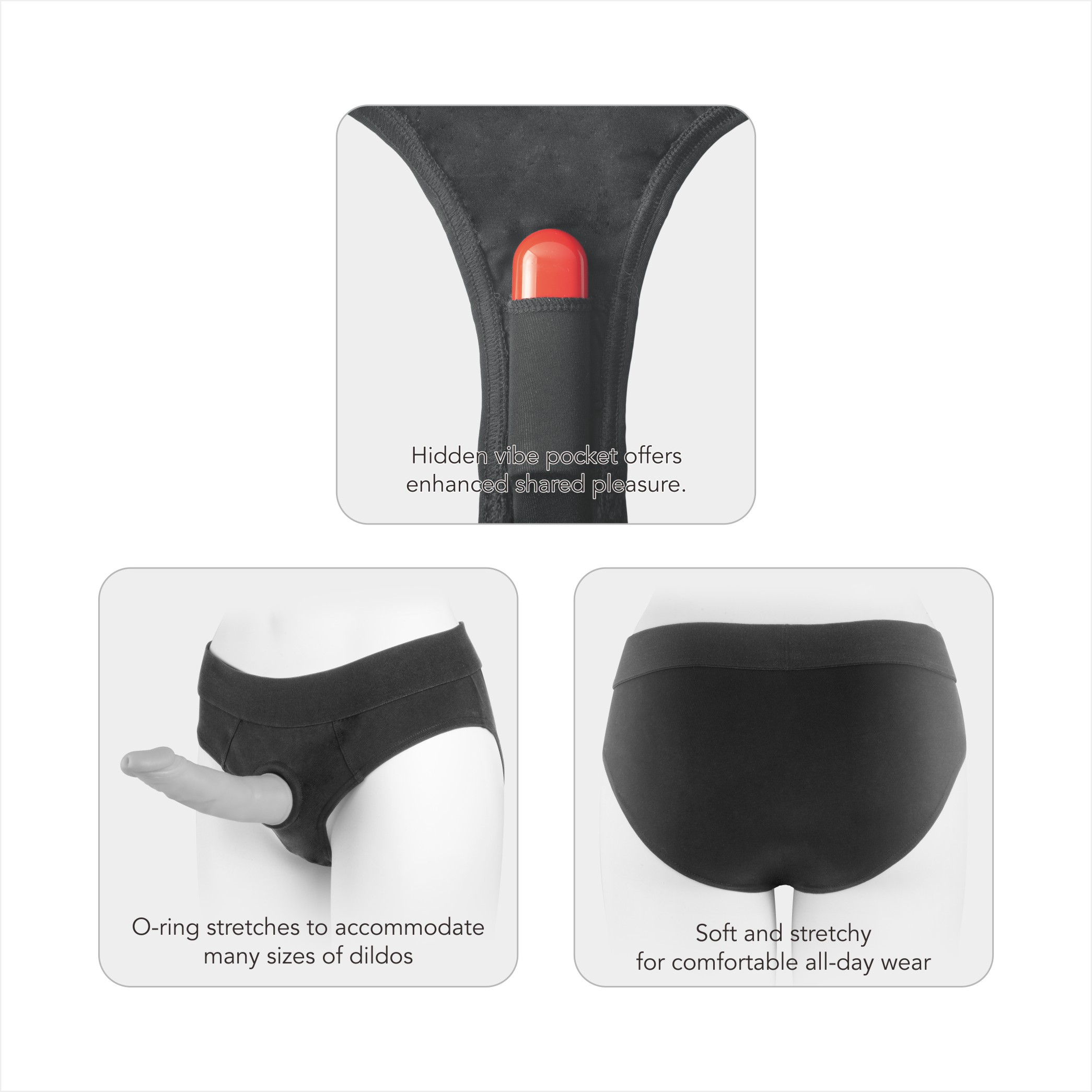 Versatile Unisex Strap-On Harness Briefs