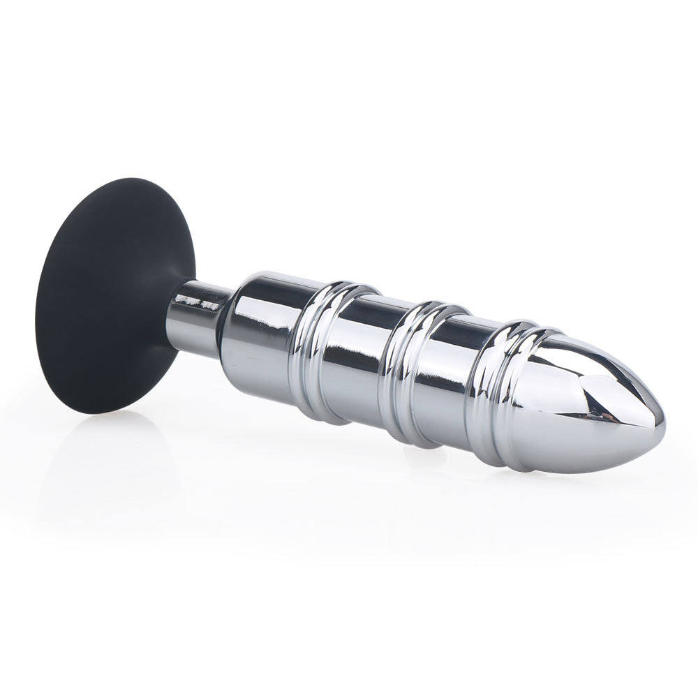 (image for) Silicone Suction Metal Butt Plug