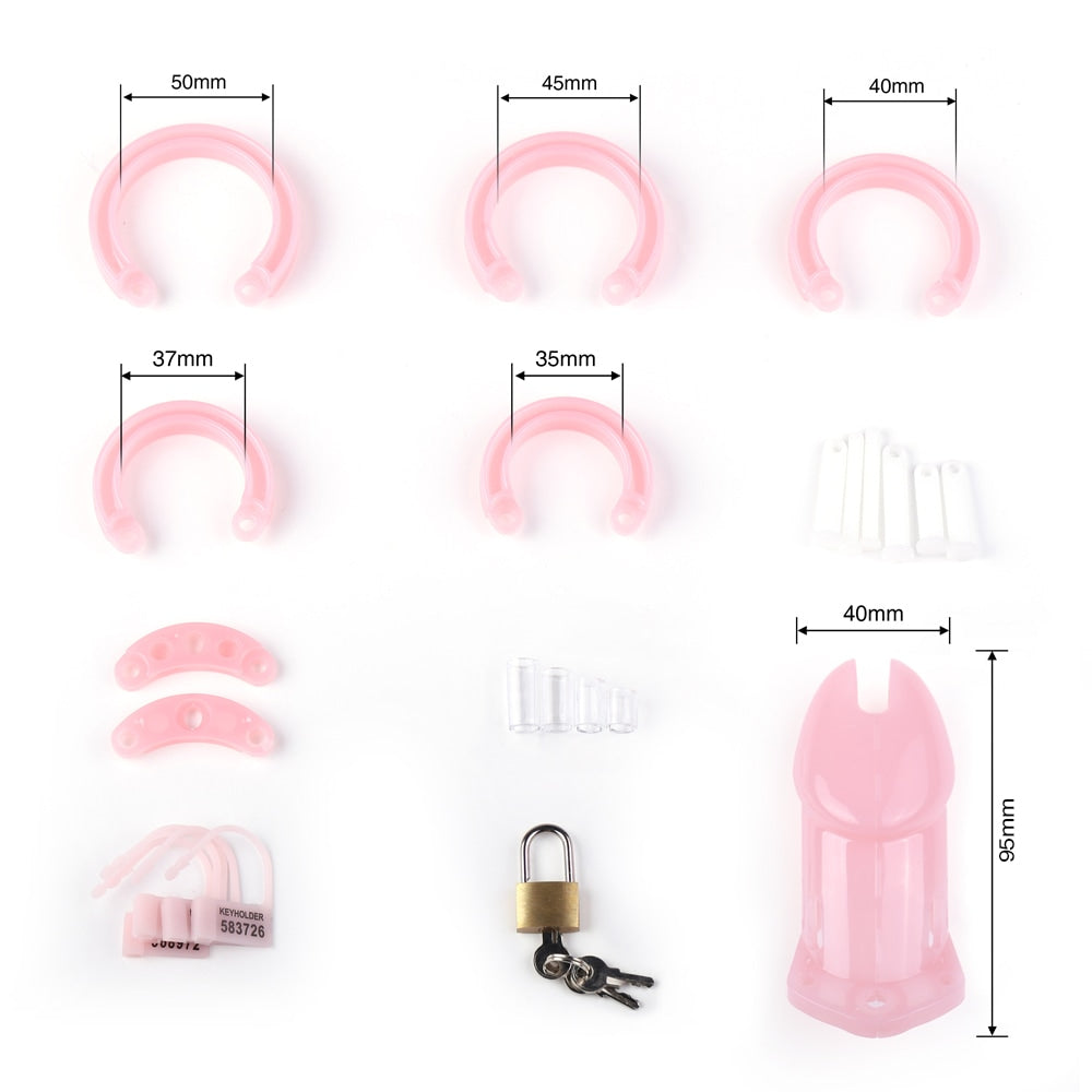 (image for) CB-6000 Male Chastity Cage - Pink