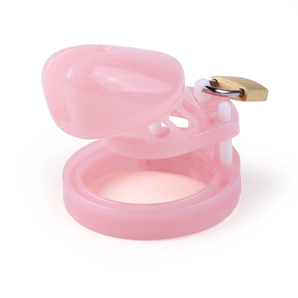 (image for) CB-6000S Short Male Chastity Cage - Pink