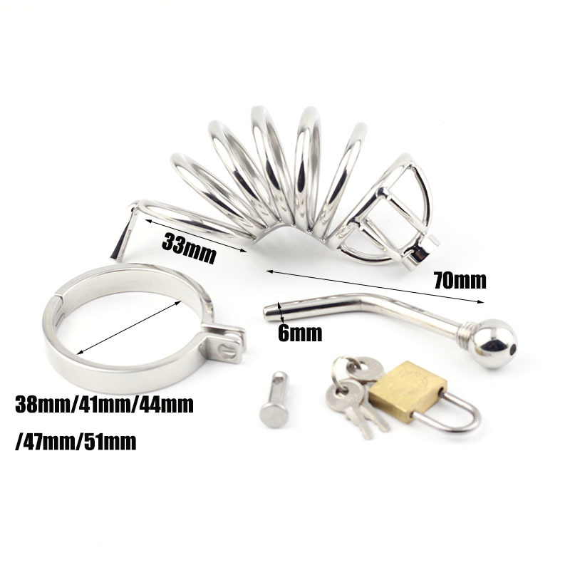 (image for) Master Series Asylum 6 Stainless Steel Chastity Cage