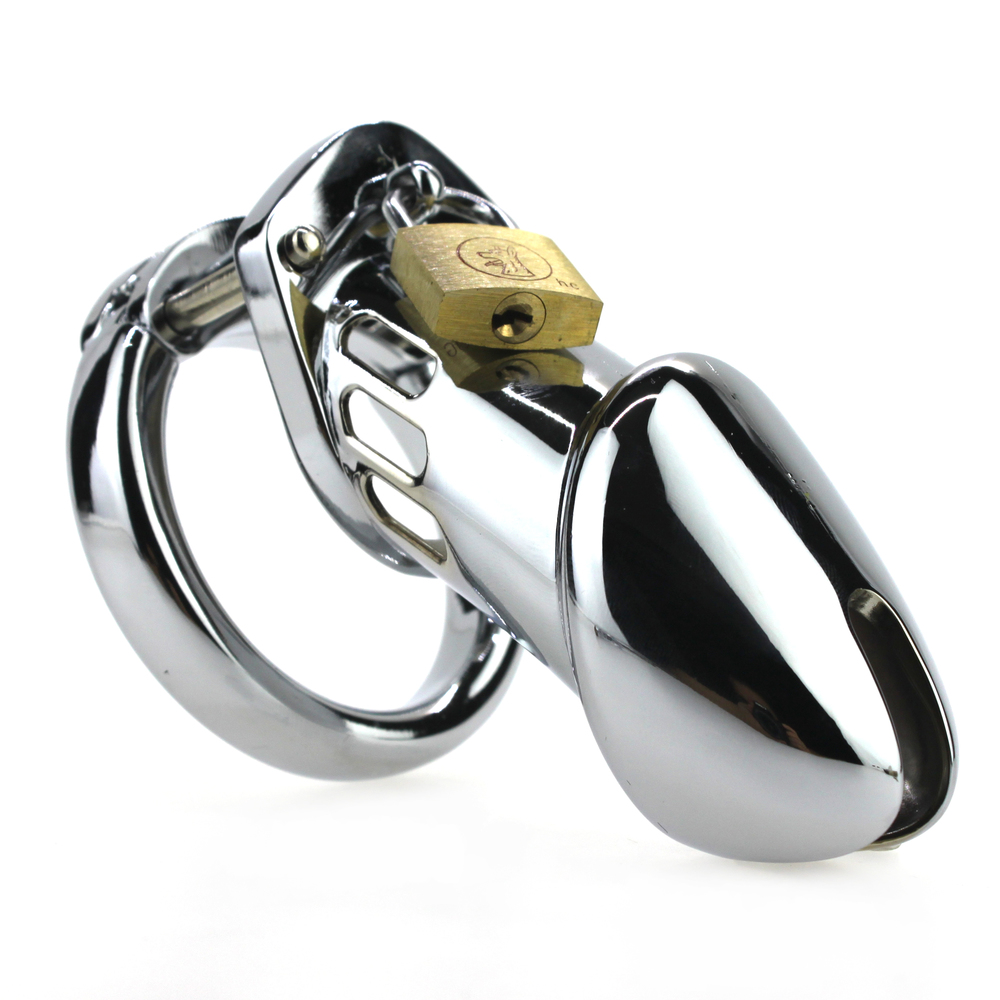 (image for) Steel Male Padlock CB6000 Chastity Cage Device - Big