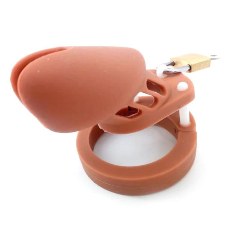 (image for) Silicone CB6000s Chastity Devices In Brown/Purple/Yellow