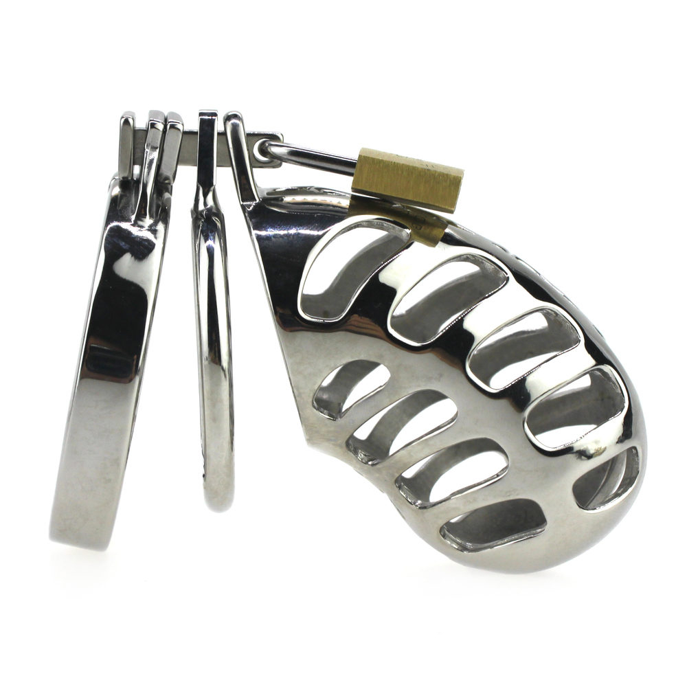 (image for) Male Chastity Device Lock Stainless Steel Cock Cage