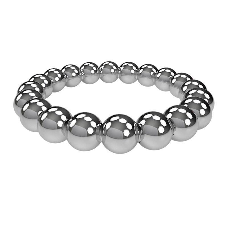 (image for) Meridian Stainless Steel Beaded Cock Rings