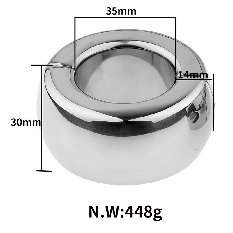 (image for) Heavy Bondage Stainless Steel Ball Stretching -Magnetic