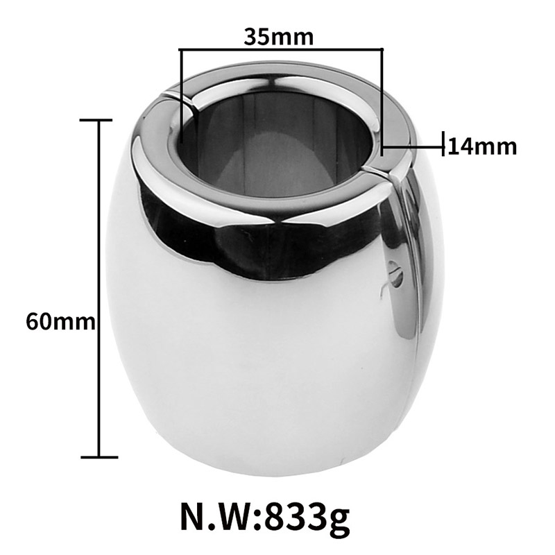 (image for) Heavy Bondage Stainless Steel Ball Stretching -Magnetic