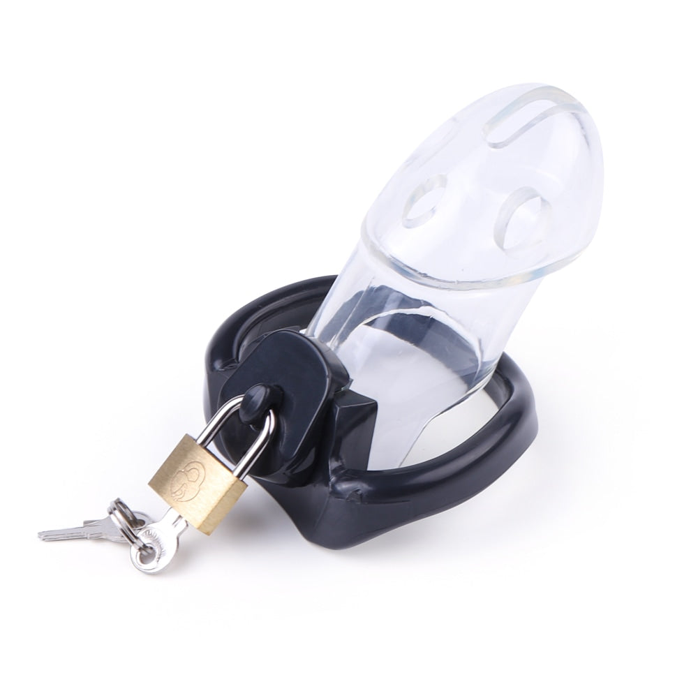 Rikers Locking Chastity Device - Transparen