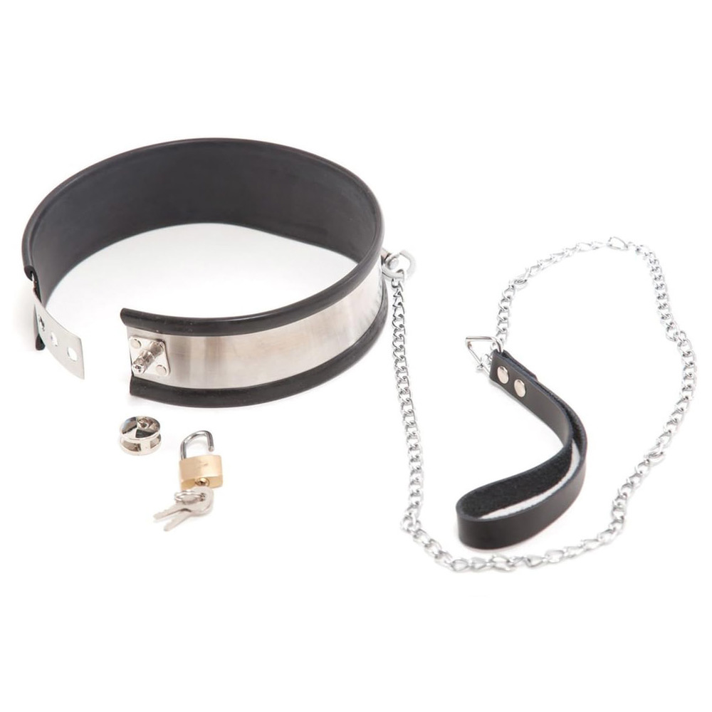 (image for) Rapture Steel Band Collar With Leash