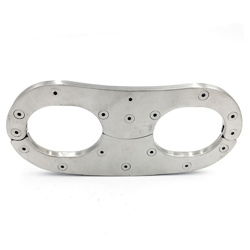 (image for) Unisex Stainless Steel Wrist Restraints with Padlock