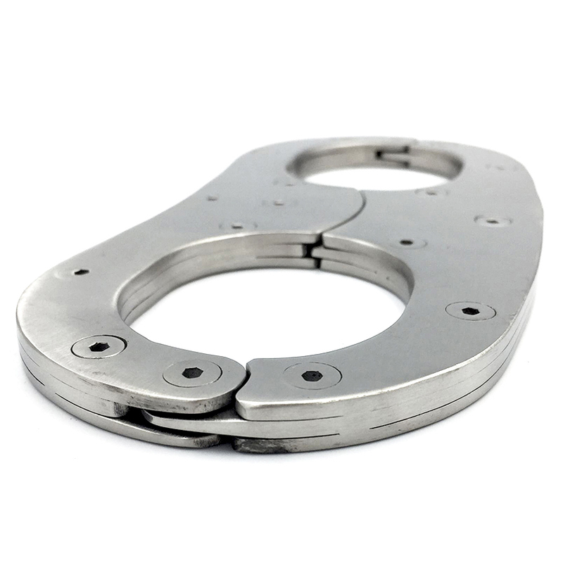 (image for) Unisex Stainless Steel Wrist Restraints with Padlock