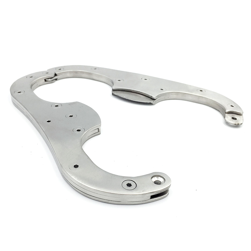 (image for) Unisex Stainless Steel Wrist Restraints with Padlock