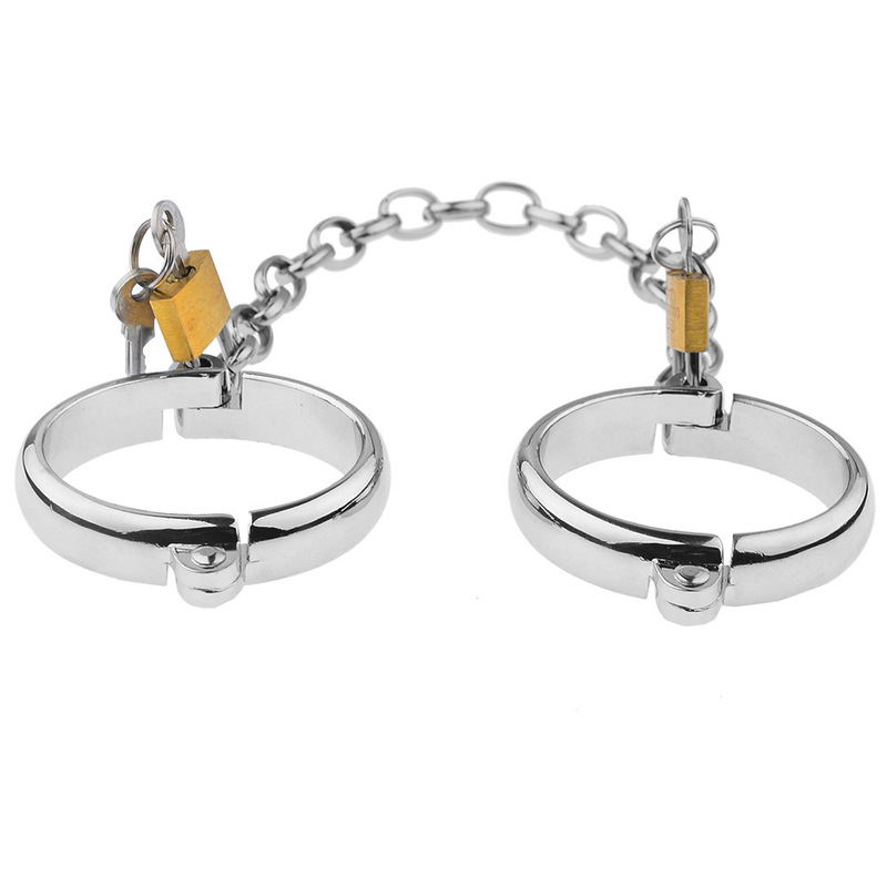 (image for) Unisex Luxury Dungeon Irons Cuffs With Chain