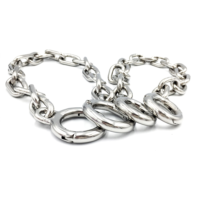 (image for) Stainless Steel Toe Cuffs With Chain