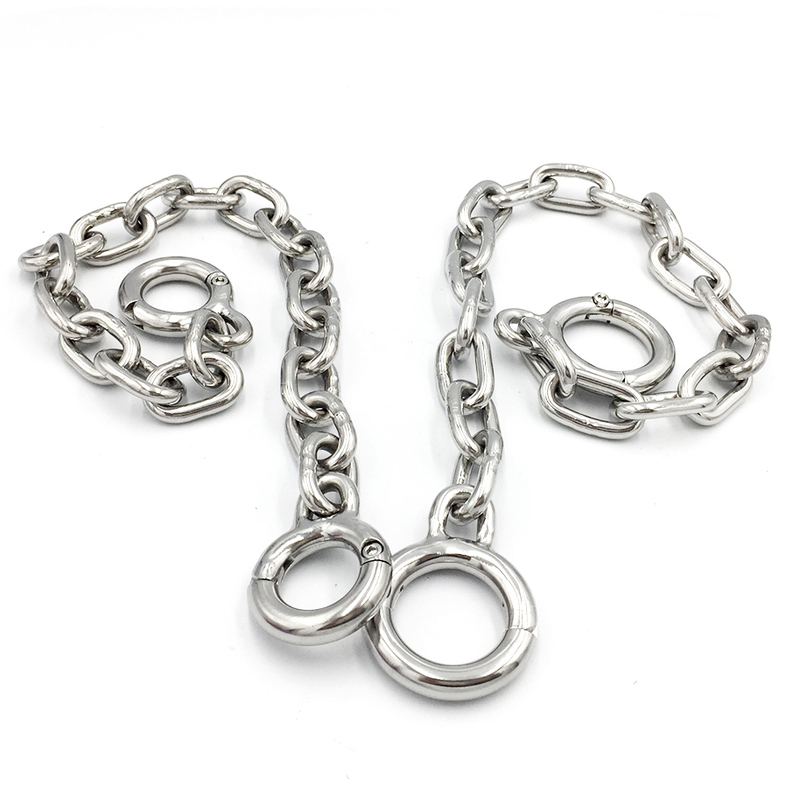 (image for) Stainless Steel Toe Cuffs With Chain