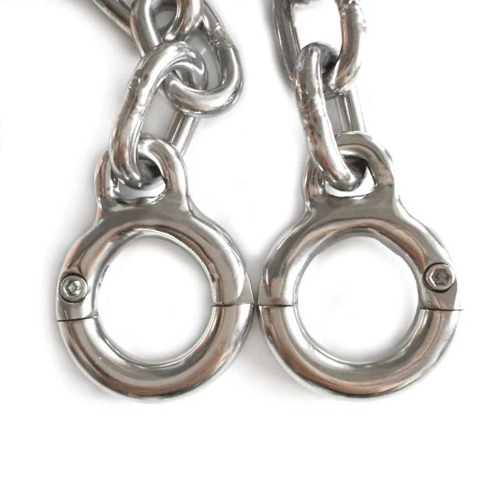 (image for) Stainless Steel Toe Cuffs With Chain