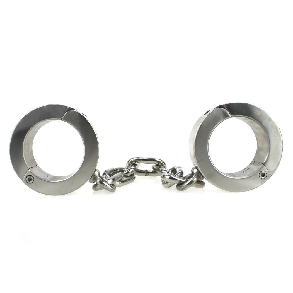 (image for) Super Heavy Bondage Ankle Cuffs With Chain - 4 KG