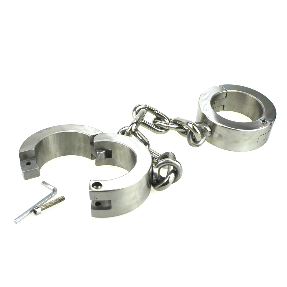 (image for) Super Heavy Bondage Ankle Cuffs With Chain - 4 KG