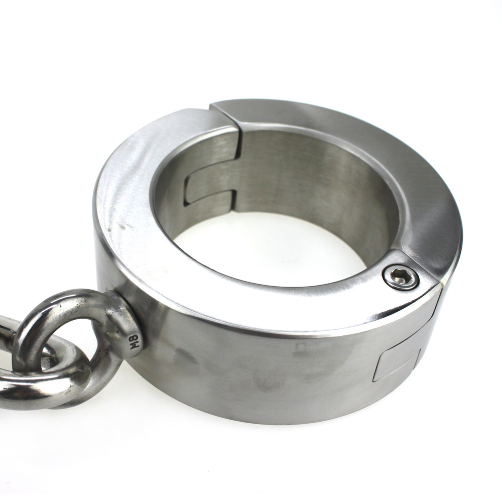 (image for) Super Heavy Bondage Ankle Cuffs With Chain - 4 KG