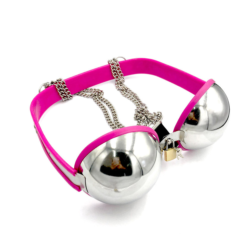 (image for) Female Stainless Steel Bra Chastity