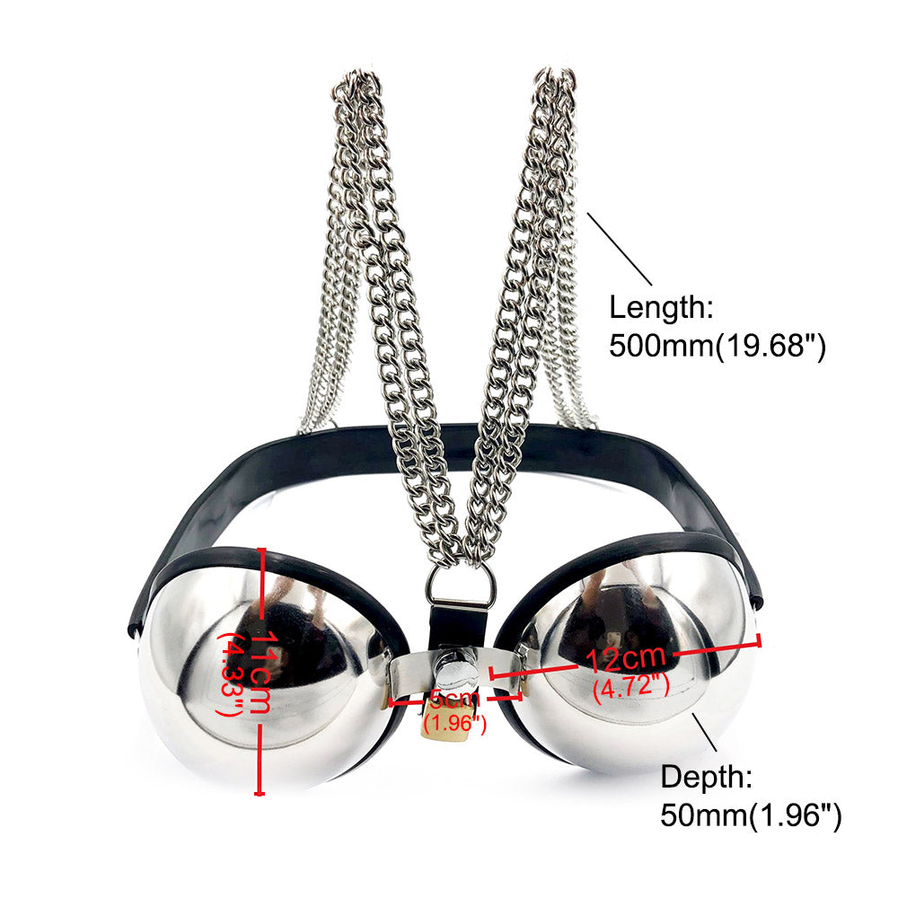 (image for) Female Stainless Steel Bra Chastity