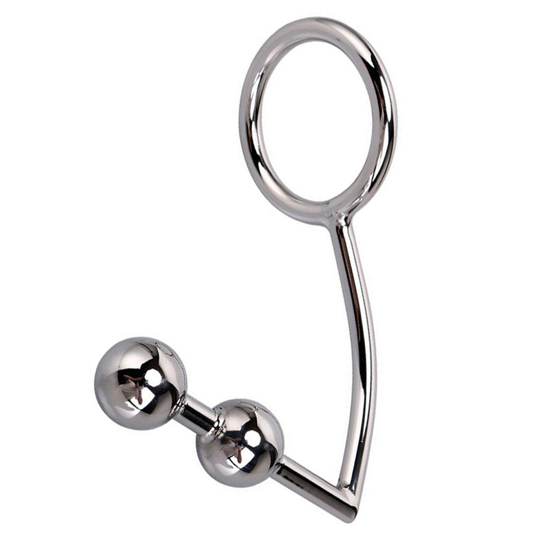 Ass Hook with Ring - Double Ball