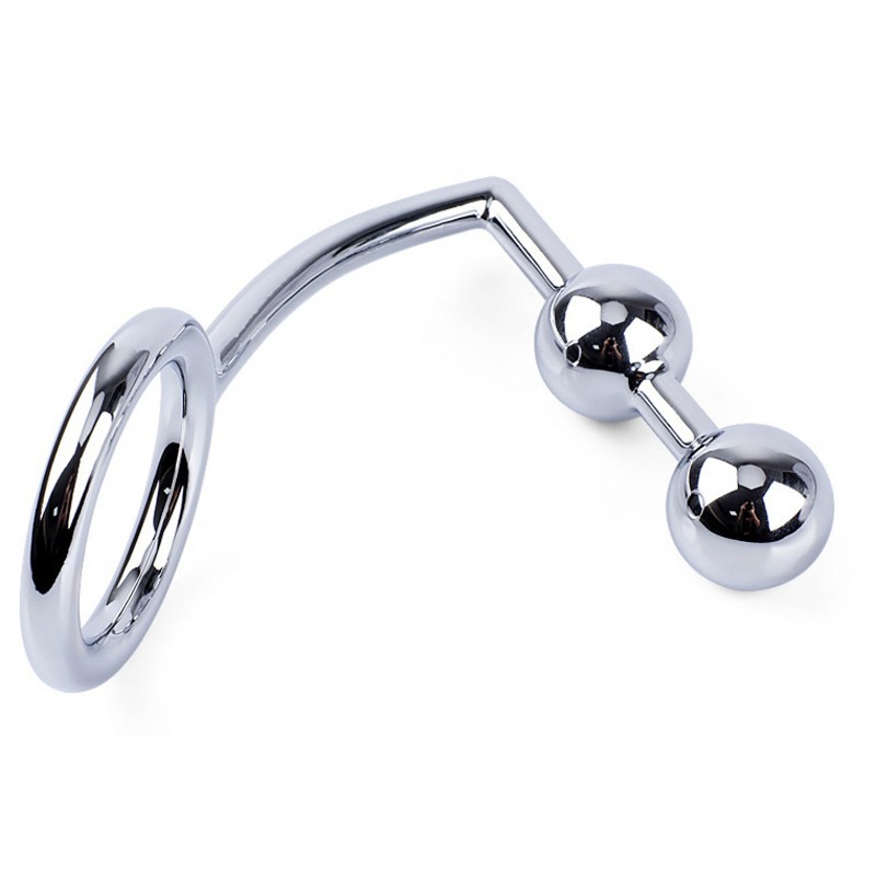 Ass Hook with Ring - Double Ball