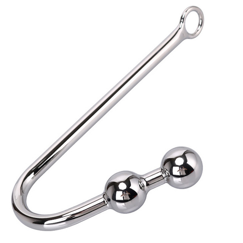 (image for) Double Ball Steel Anal Hook