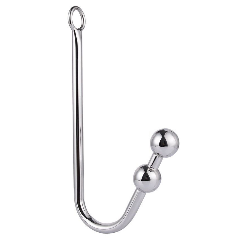(image for) Double Ball Steel Anal Hook