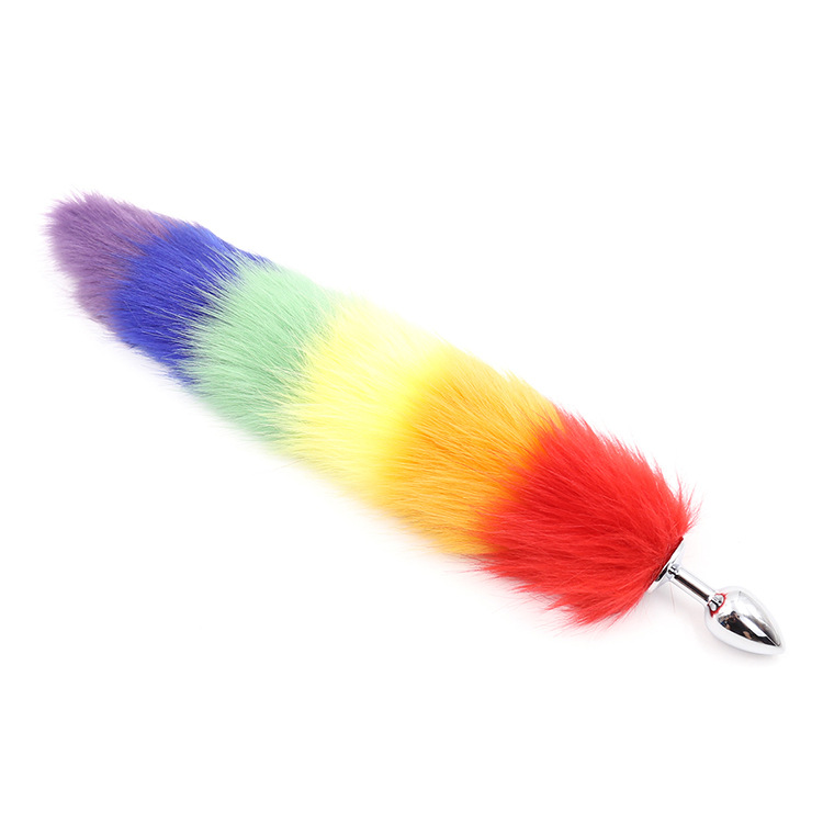 (image for) Colorful Fox Tail Steel Butt Plug