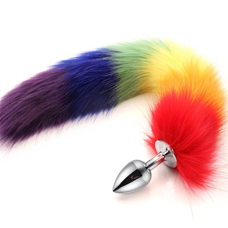 (image for) Colorful Fox Tail Steel Butt Plug