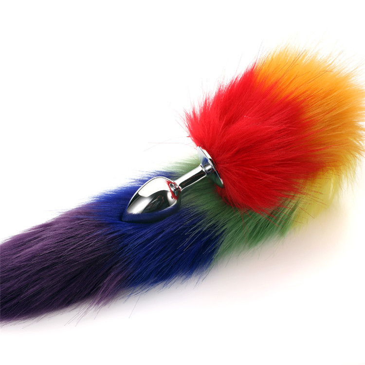 (image for) Colorful Fox Tail Steel Butt Plug