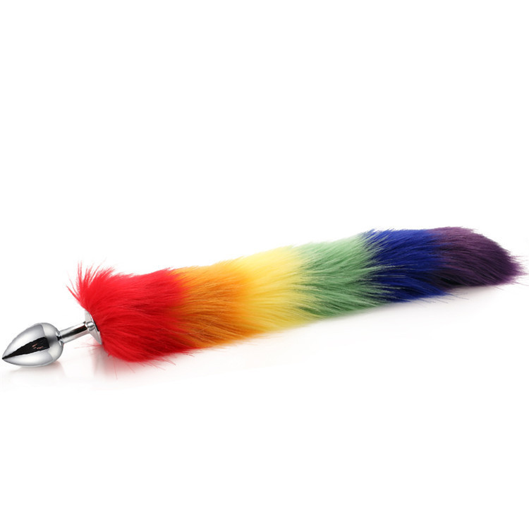 (image for) Colorful Fox Tail Steel Butt Plug