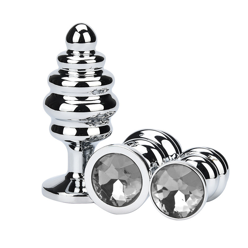 (image for) Thread Metal Plated Jeweled Butt Plug