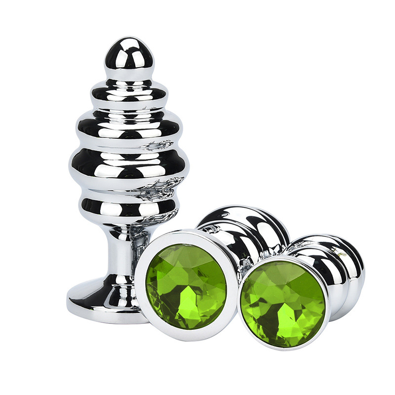 (image for) Thread Metal Plated Jeweled Butt Plug