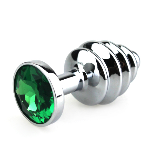 (image for) Thread Metal Plated Jeweled Butt Plug