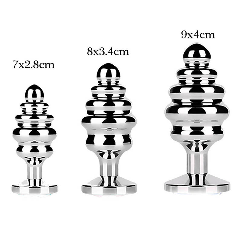 (image for) Thread Metal Plated Jeweled Butt Plug