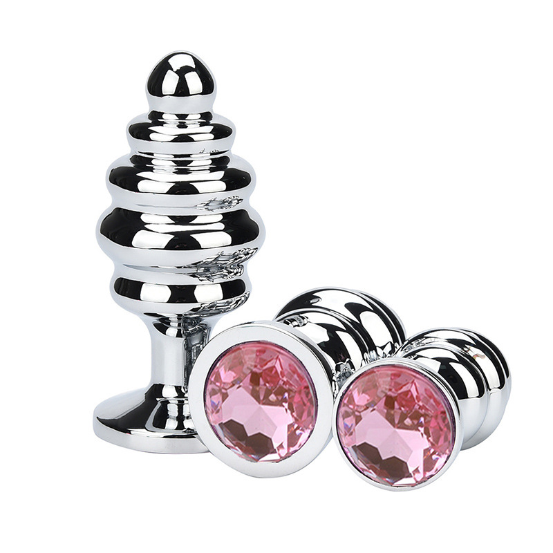 (image for) Thread Metal Plated Jeweled Butt Plug