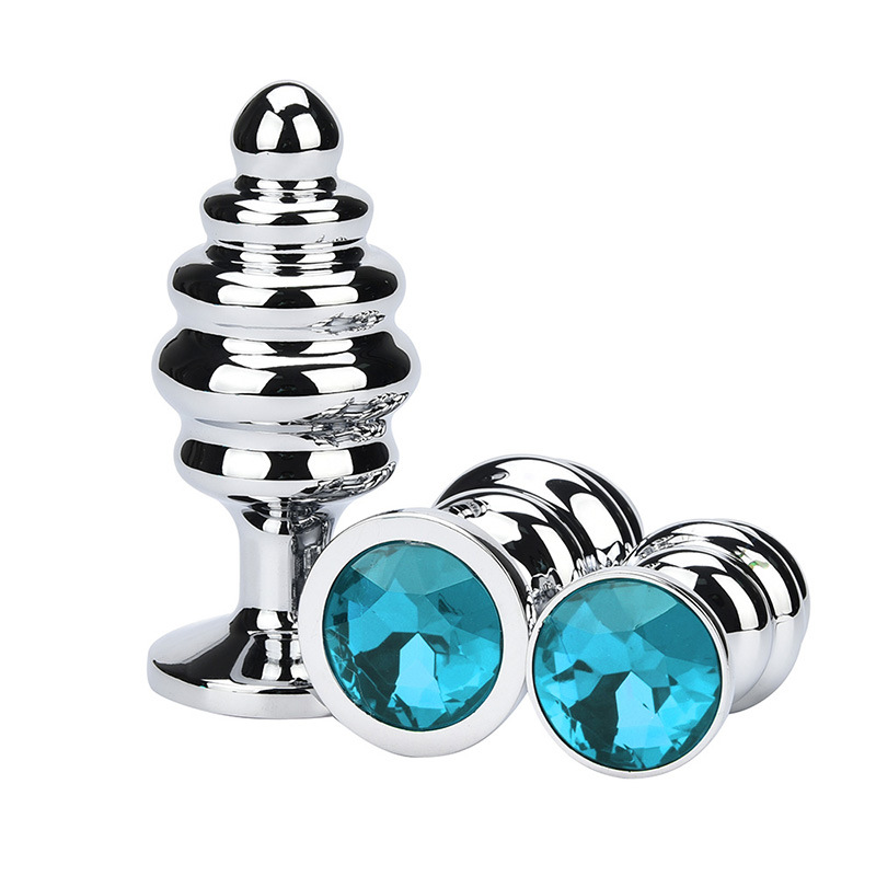 (image for) Thread Metal Plated Jeweled Butt Plug