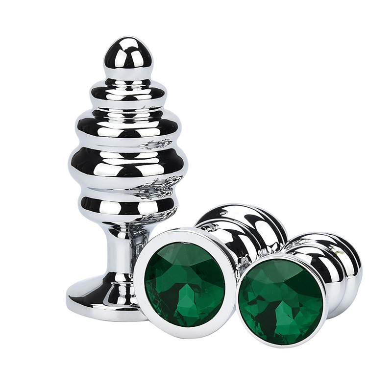 (image for) Thread Metal Plated Jeweled Butt Plug
