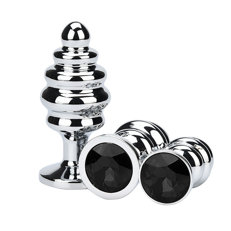 (image for) Thread Metal Plated Jeweled Butt Plug