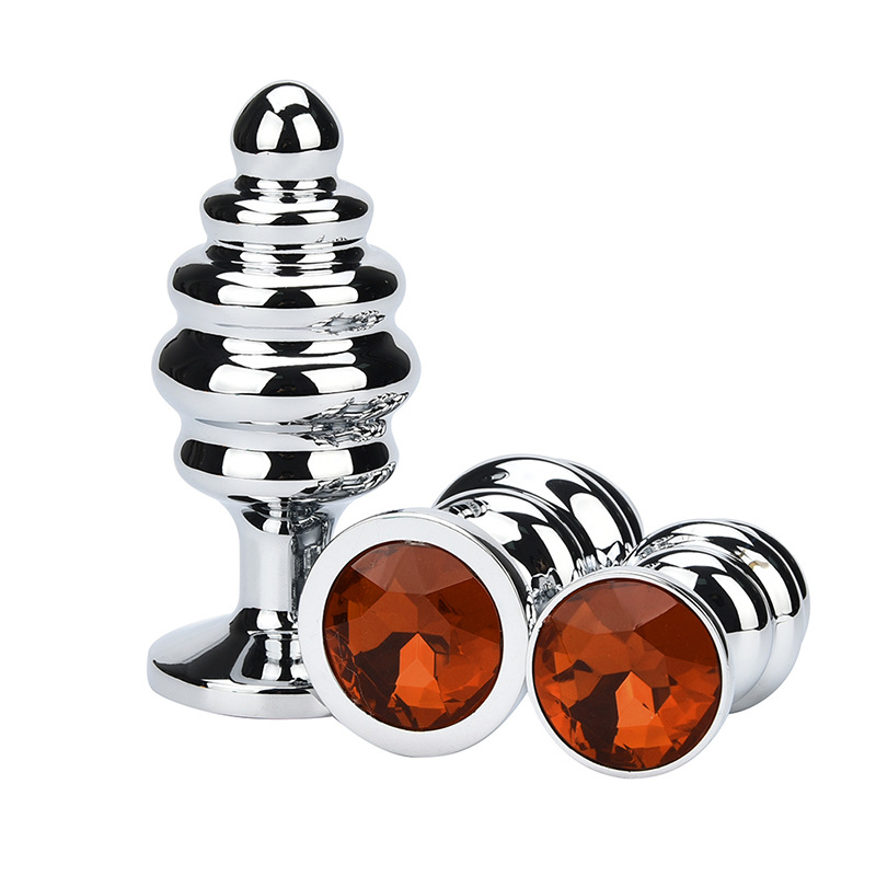 (image for) Thread Metal Plated Jeweled Butt Plug