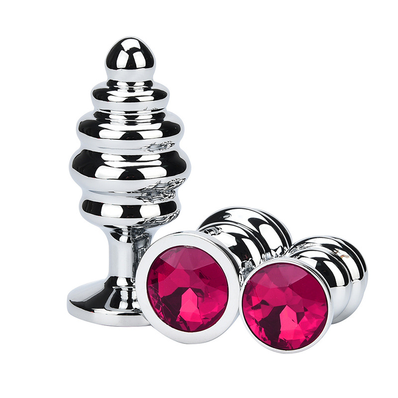 (image for) Thread Metal Plated Jeweled Butt Plug
