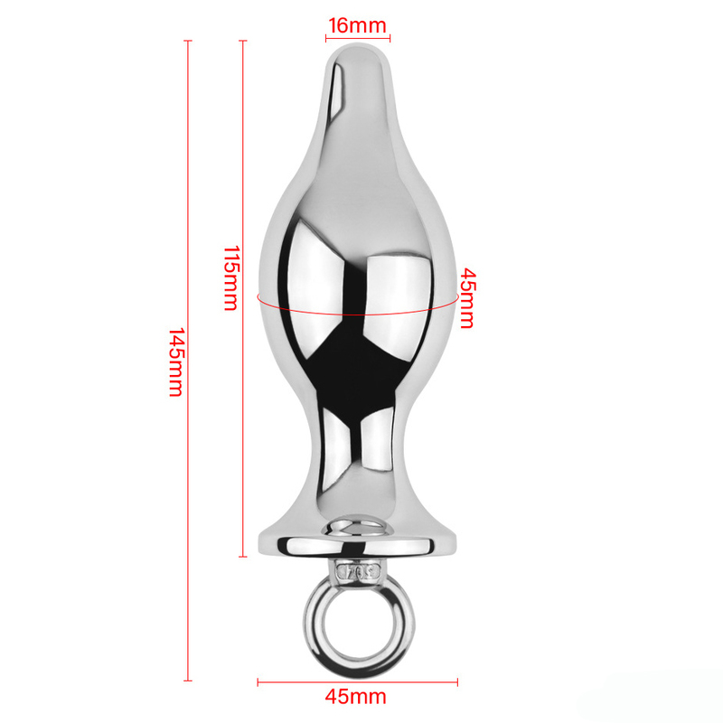 (image for) Aluminium Metal Solid Anal Plug - Silver