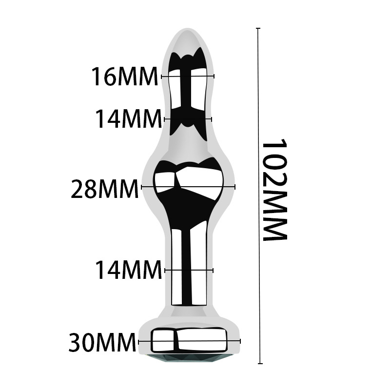 (image for) Silver Color Advanced Aluminum Butt Plug