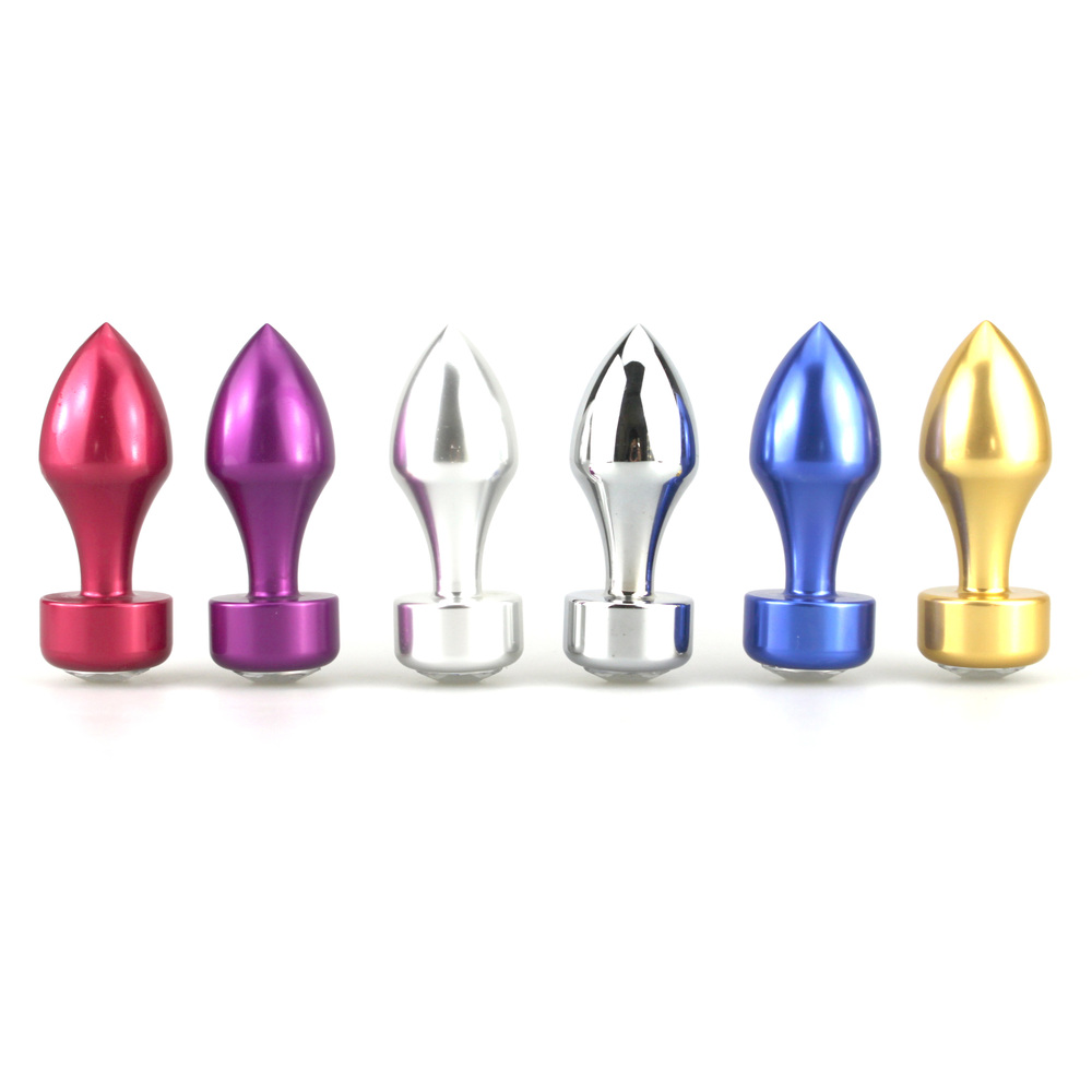(image for) Aluminium Butt Plug With Diamond - Colorful