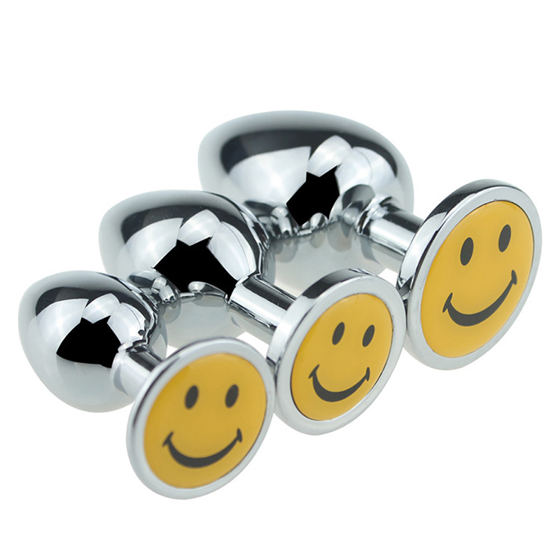 Smiling Face Stainless Steel Anal Plug